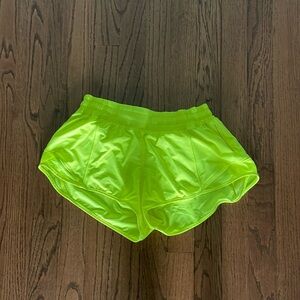 Lululemon yellow hottie hot shorts